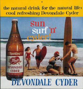 Devondale Cider. Original shop counter promo card. c 1965.