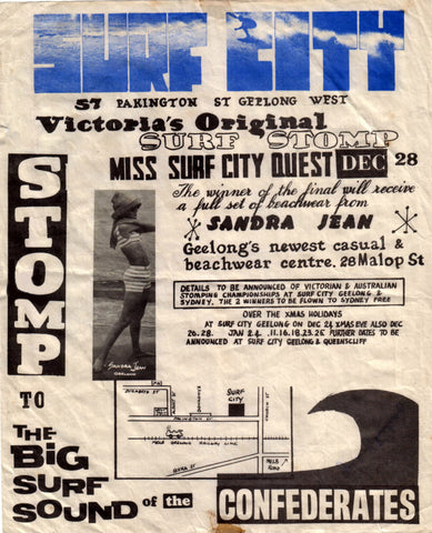 Surf City Geelong Handbill. 1964.