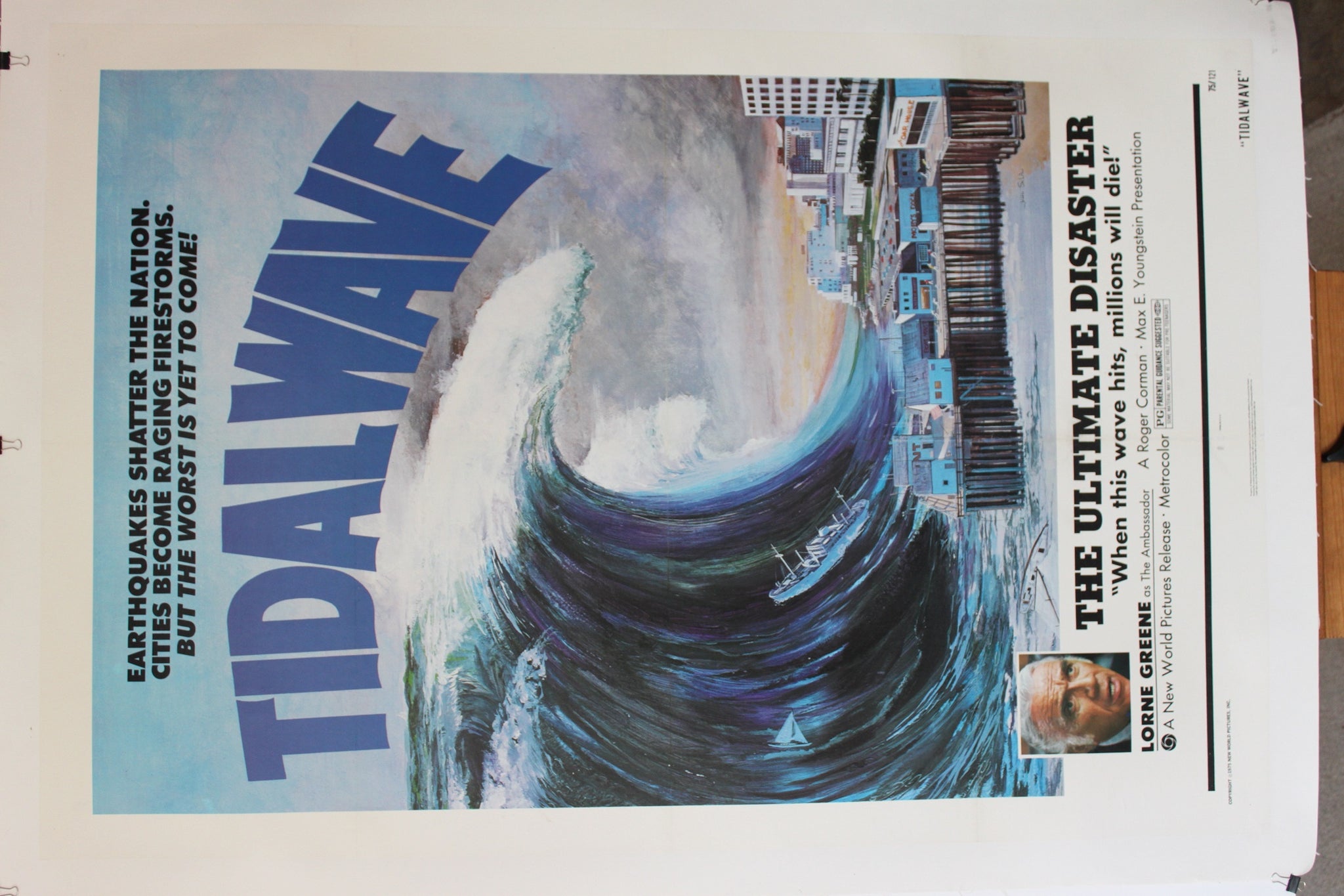 Tidal Wave. Original US Linen-backed One Sheet. 1975.